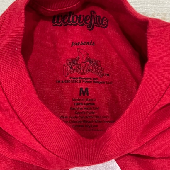 Red Power Rangers Shirt - Picture 2 of 3